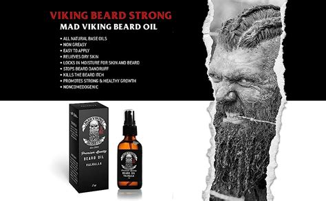 Mad Viking Beard Co Premium Natural Beard Oil For Men Softener Conditioner