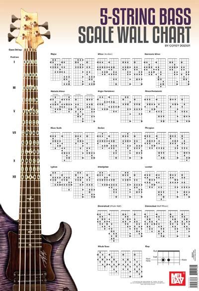 Wall Chart | Dozier 5-String Bass Scale