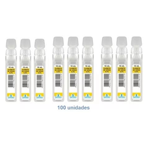 Caixa C 100 Flaconetes 10ml Soro Fisiológico Estéril 0 9 Shopee Brasil