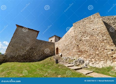 Ancient Fortress Momcilov Grad In Pirot Serbia Outside View Of Ruins