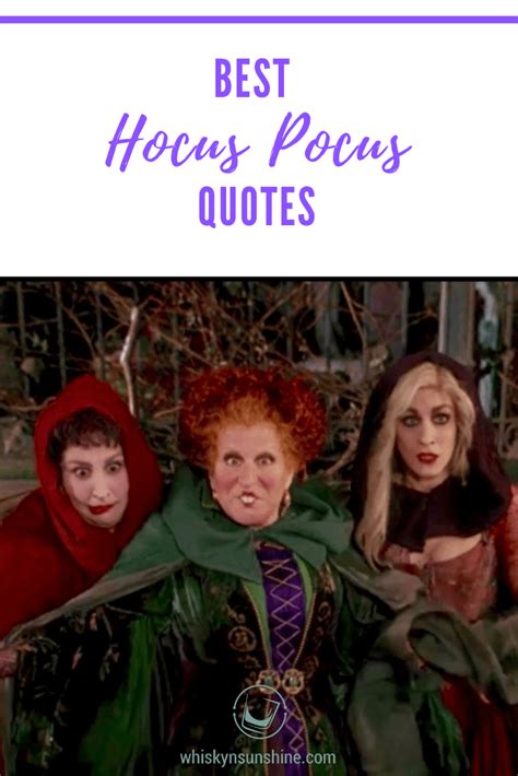 Best Hocus Pocus Quotes Whisky Sunshine