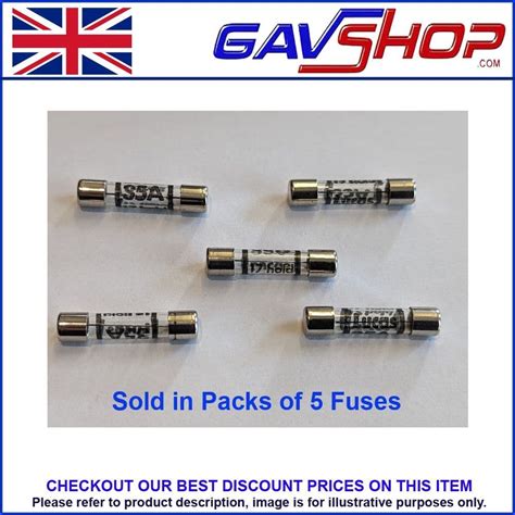 5 Pack 35a Glass Lucas Fuses 1 X 316 30mm X 6mm Lg Rtc4510