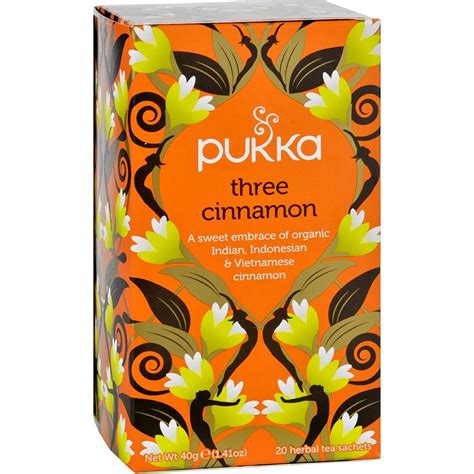 Pukka Herbal Teas Tea Organic Three Cinnamon 20 Bags Case Of 6 20