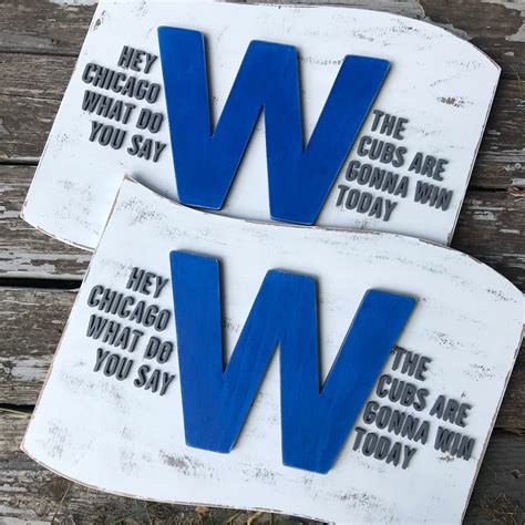 Chicago Cubs W Flag Cubs Wood Flag Cubs Sign Cubs Decor - Etsy