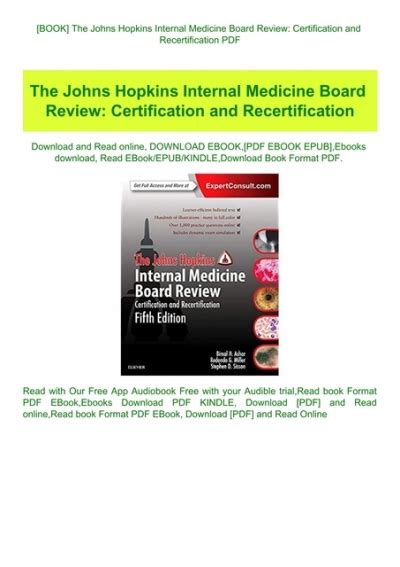 Book The Johns Hopkins Internal Medicine Board Review Certification