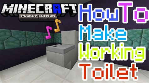 HOW TO MAKE WORKING TOILET IN MCPE Minecraft PE YouTube