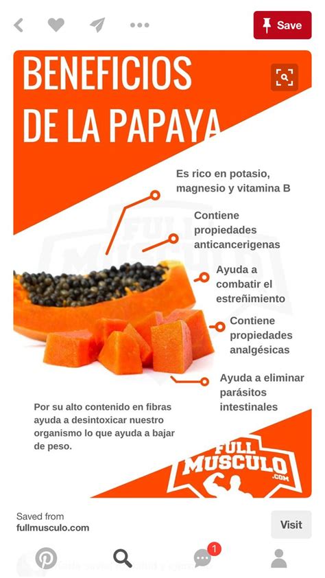 Papaya Beneficios de la papaya Nutrición Frutas y verduras beneficios