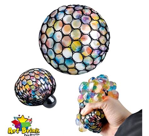 5 Bolas Bolinha Gel Brinquedo Infantil Anti Stress Esmagamon