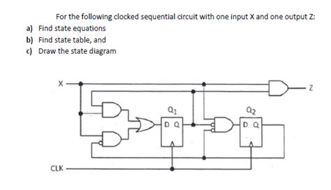 Solved For The Following Clocked Sequential Circuit With One