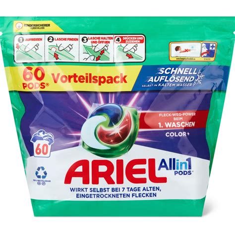 Ariel Color Waschmittelkapseln 60 Waschgänge Migros