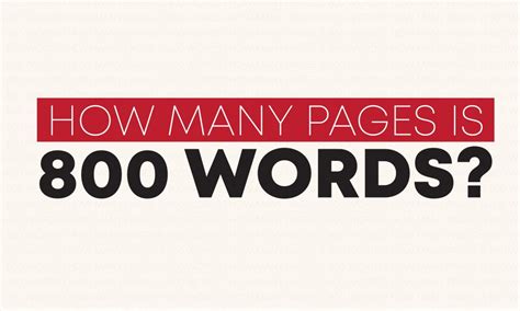 How Many Pages Is 800 Words
