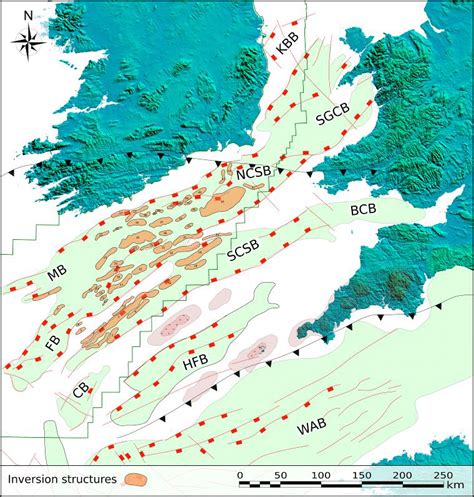 Generalized map of the Celtic Sea basins area highlighting the ...