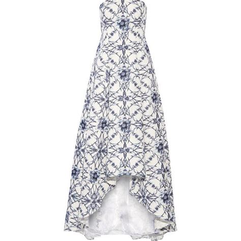 Marchesa Notte Printed Cotton And Silk Blend Faille Gown 522 Liked