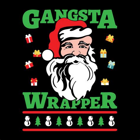 Gangsta Wrapper Svg Santa Claus Svg Santa Clipart Christm Inspire