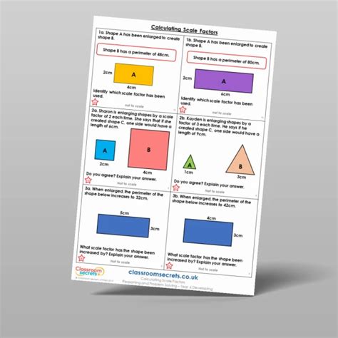 Calculating Scale Factors Reasoning And Problem Solving Resource