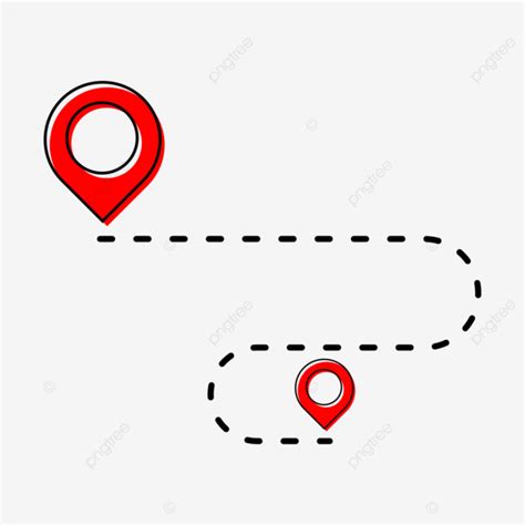 Map Route With Pointers Vector Map Route With Pointer Icon Route