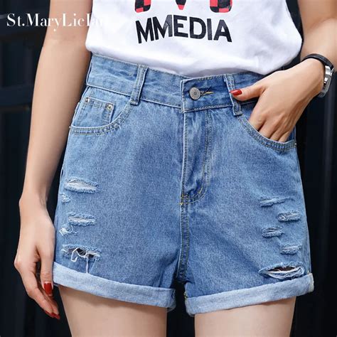 2017 New Womans Shorts Denim Summer Short Feminino Plus Size High Waist