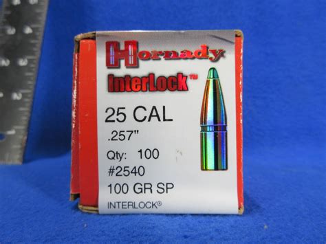 25 Cal 257 100gr Sp Interlock Hornady Bullets