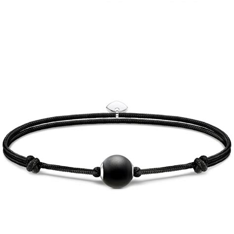 Thomas Sabo Armband Karma Secret Mit Schwarzem Obsidian Bead Mattiert