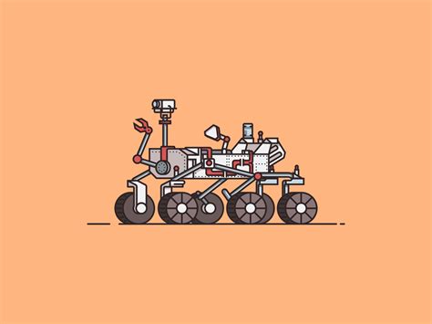 Mars Rover Illustration by Arez on Dribbble