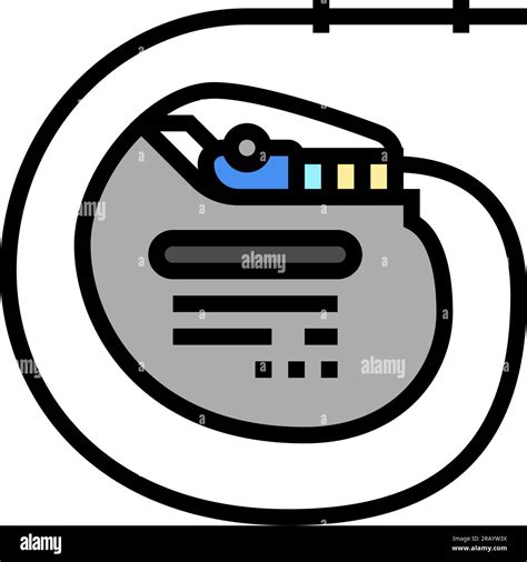 Pacemaker Biomedical Color Icon Vector Illustration Stock Vector Image