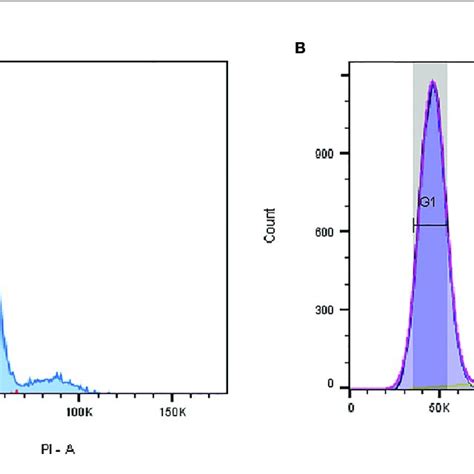 Flow Cytometric Cell Cycle Histograms Cells Were Fixed With 70