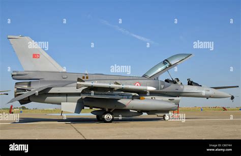 A Turkish Air Force F 16D Block 50 At The Izmir Air Show In Turkey