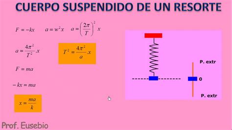 Movimiento Armónico Simple Sistema cuerpo resorte YouTube