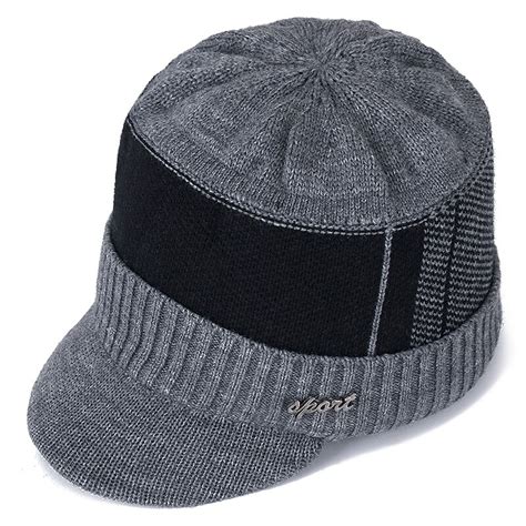 Gorros De Algod N Con Visera De Piel Para Hombre Y Grandado