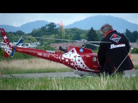 Huge R C Scale Turbine Modell Helicopter Eurocopter As Air Zermatt