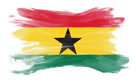 Premium Photo Ghana Flag Brush Stroke National Flag