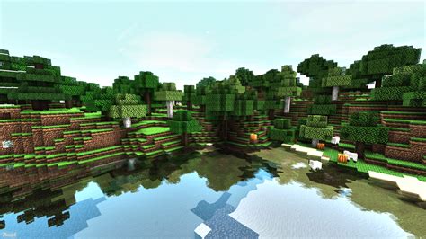 Minecraft shaders background Group (66+)