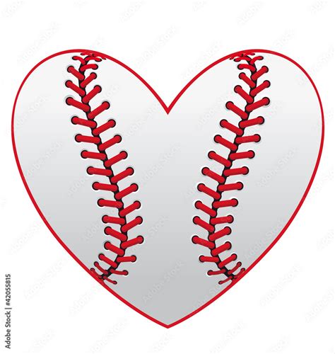 Baseball heart Stock Vector | Adobe Stock