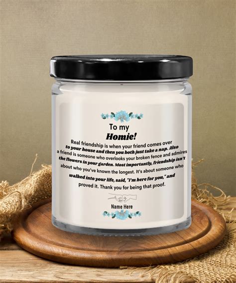 Homies Vanilla Scented Candle Homies Gift The Homies Friendship