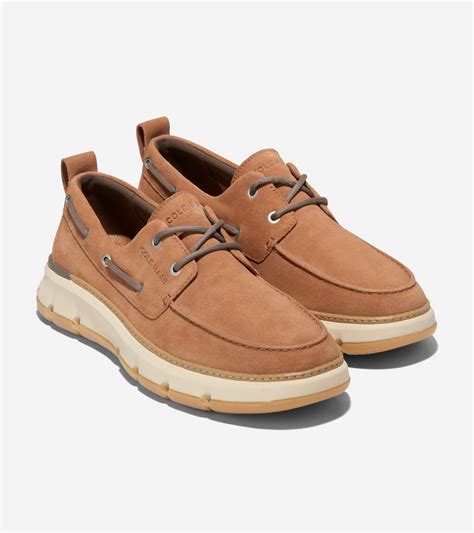 Mens 4zerØgrand Regatta Boat Shoe In Light Brown Cole Haan