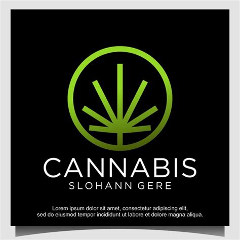 Premium Vector Cannabis Ganja For Cbd Logo Design