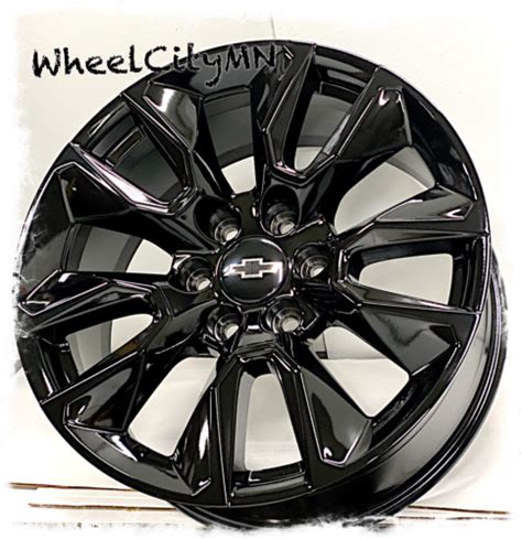 20 Gloss Black OE 5916 Replica RD4 RST Rims Fits 2019 2023 Chevy Tahoe