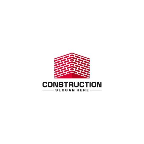 construction logo template in white background 4736824 Vector Art at ...