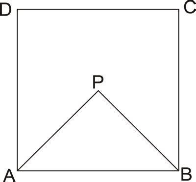 ABCD is a square P is a point in its interior such that Δ PAB is