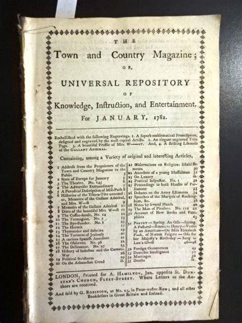 1782 Magazine Revolutionary War Auction