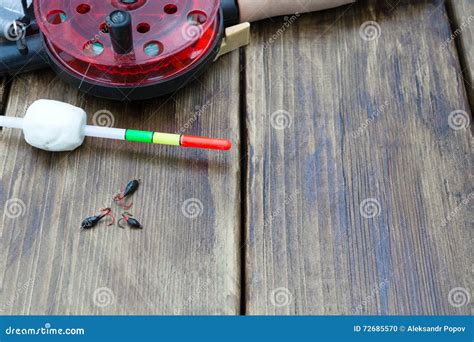 Set of gear fisherman stock photo. Image of reel, fisherman - 72685570