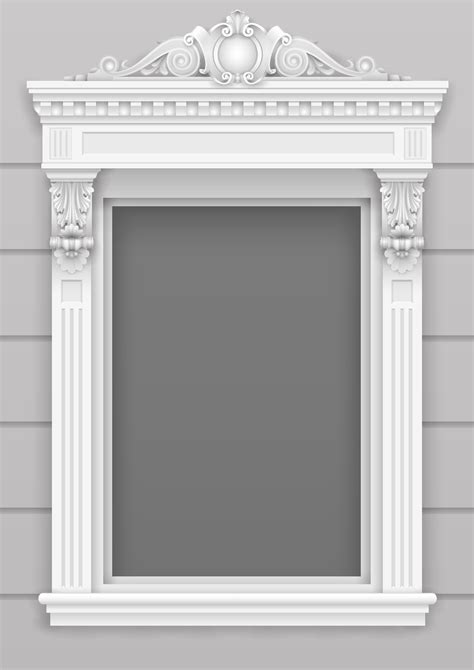 Classic White Architectural Window Vector Art At Vecteezy