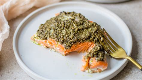 Easy Baked Pesto Salmon Recipe