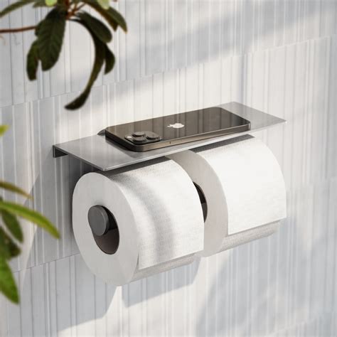 DEKA | Double toilet roll holder Double stainless steel toilet roll ...