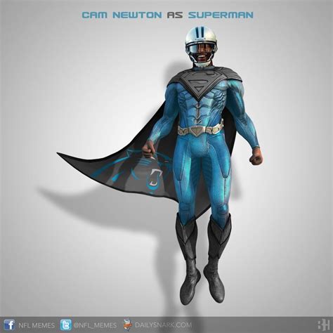 Cam Newton as Superman : panthers