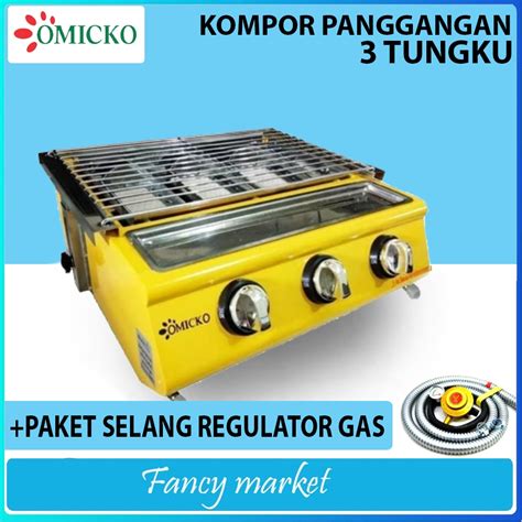 Jual KOMPOR PANGANGAN SOSIS BAKARAN SERBAGUNA OMICKO 3 Tungku Shopee