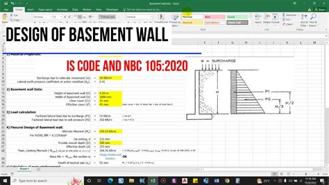 Rcc Basement Wall Design Manually Etabs Modeling Of Multistory