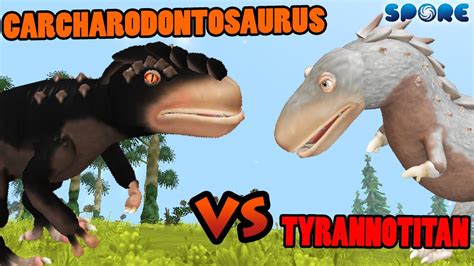 Carcharodontosaurus Vs Tyrannotitan Dino Face Off S3E2 SPORE