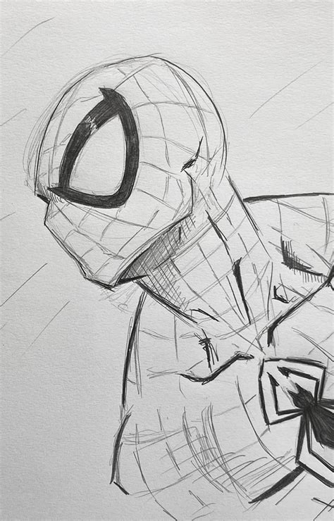 Comics Pencil Sketch Cartoon Drawing Spiderman Marvel Comics Art