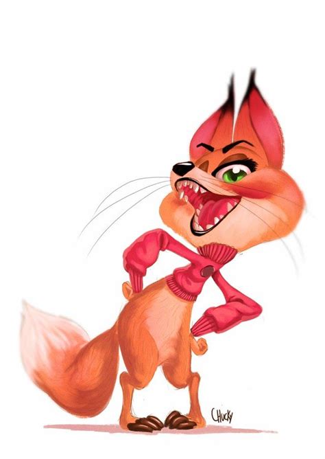 Foxy Lady 1 Illustration Character Design Cartoon Drawings Of